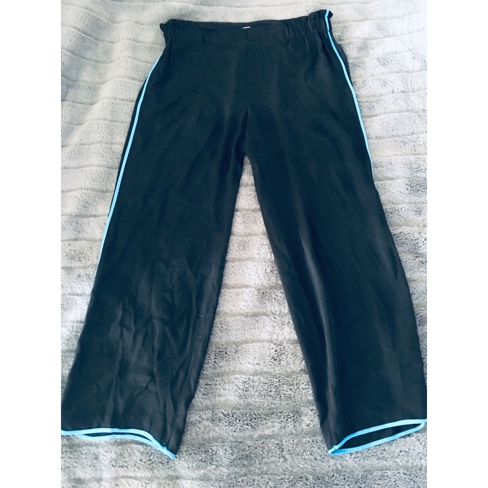 Sheer A.L.C. black pants with blue edges